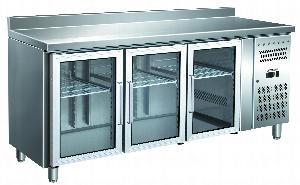 СТОЛ ХОЛОДИЛЬНЫЙ COOLEQ GN3200TNG БОРТИК СТЕКЛЯННАЯ ДВЕРЬ