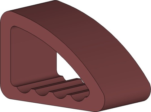Арочный элемент Bogen правый, серия Multi, 500х270х330 мм, цвет: чёрный (Arcave)