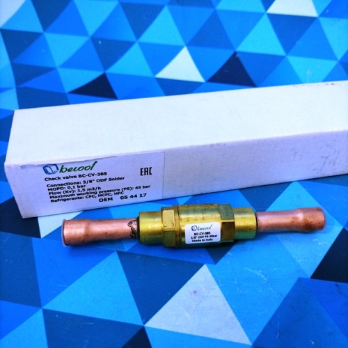 Обратный клапан Becool BC-CV-38S (3/8" пайка) ODF (Италия)