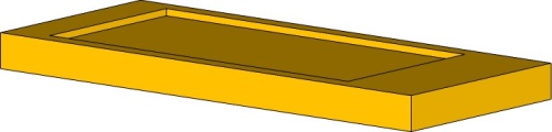 Боковая полка SL71, серия SandyLine Black, 50х300х715 мм (Arcave)
