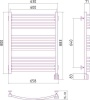 Электрический полотенцесушитель лесенка Сунержа РЭБ АРКУС 800х600 правый