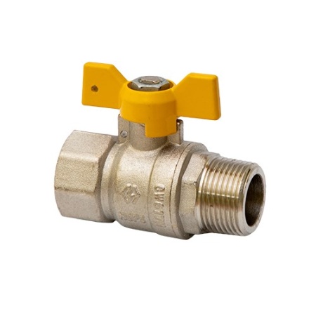 Кран Газовый MVI 1/2"внутренняя-наружная, бабочка