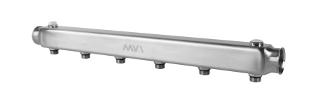 Коллектор из нержавеющей стали MVI, м\ц 100мм, 1 1/4"x1/2", 6 выходов