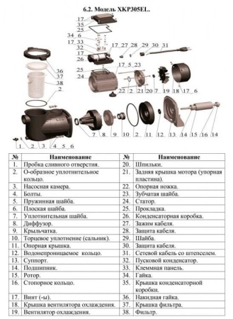 Насос для бассейна XKP 305EL