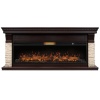 Портал Firelight Michigan 60, камень молочный, шпон темный дуб
